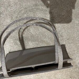 Beautiful sparkly silver evening bag NWOT never used